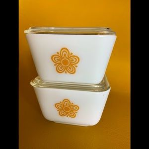 Pyrex Butterfly Gold Fridge Dishes